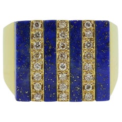 Vintage Lapis Lazuli and Diamond Ring
