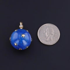 Vintage Lapis Lazuli and Diamond Star Pendant