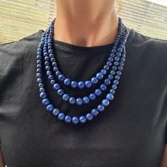 Vintage Lapis Lazuli Beaded Necklace