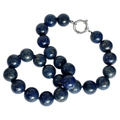 Vintage Lapis Lazuli Beaded Necklace