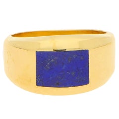 Vintage Lapis Lazuli Bombe Ring Yellow Gold