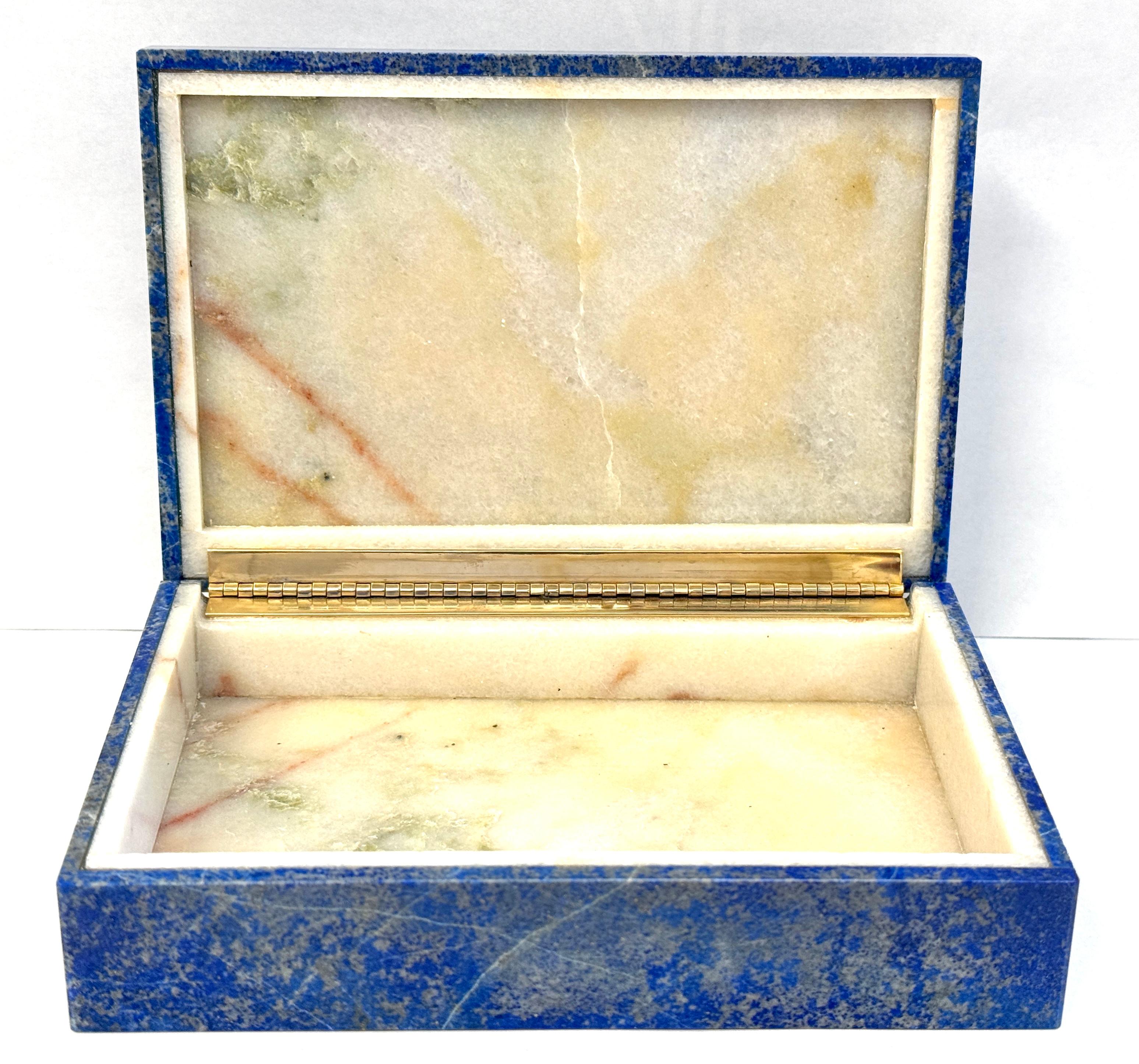 Vintage Lapis Lazuli Box For Sale 4