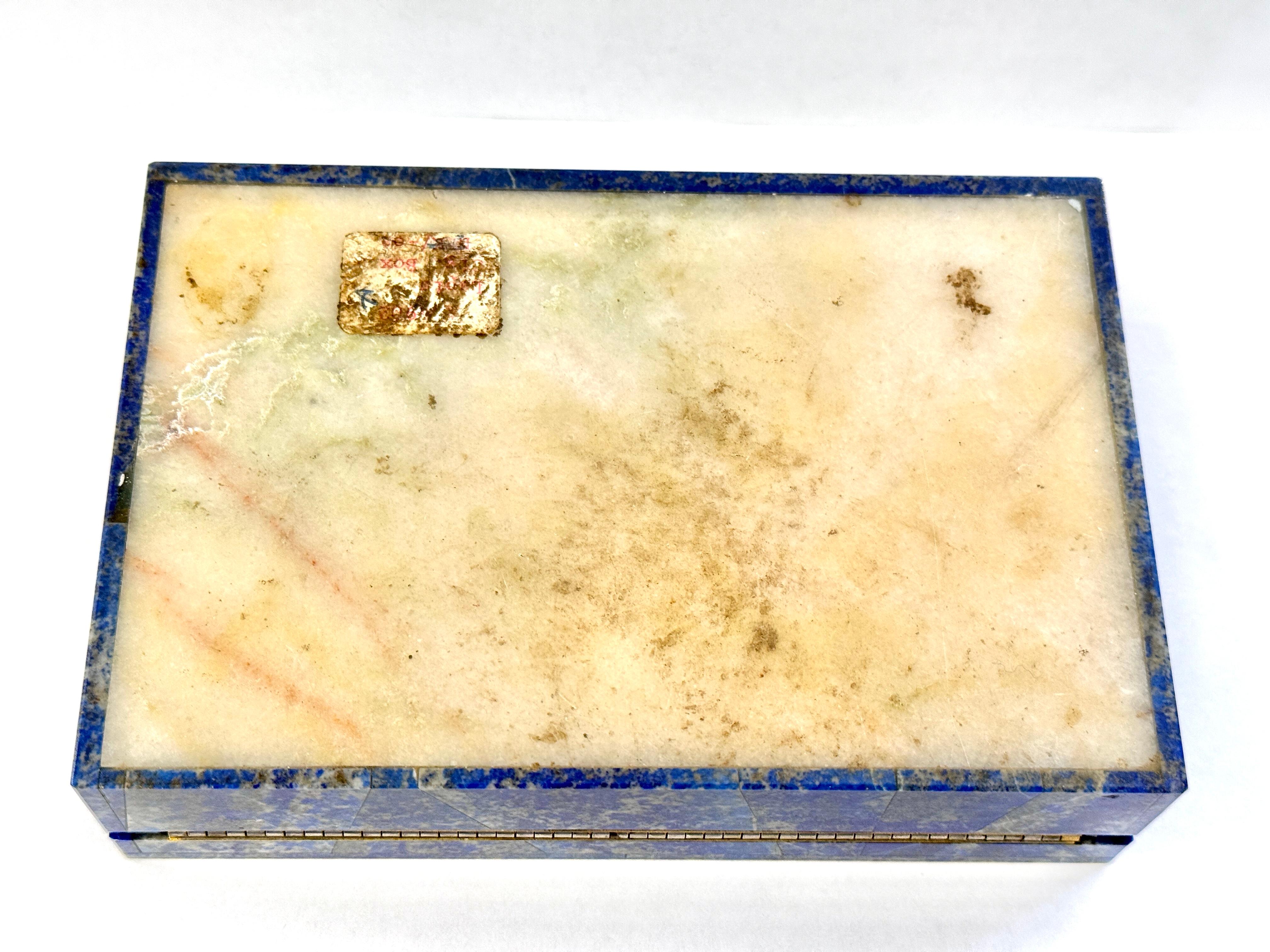 Vintage Lapis Lazuli Box For Sale 9