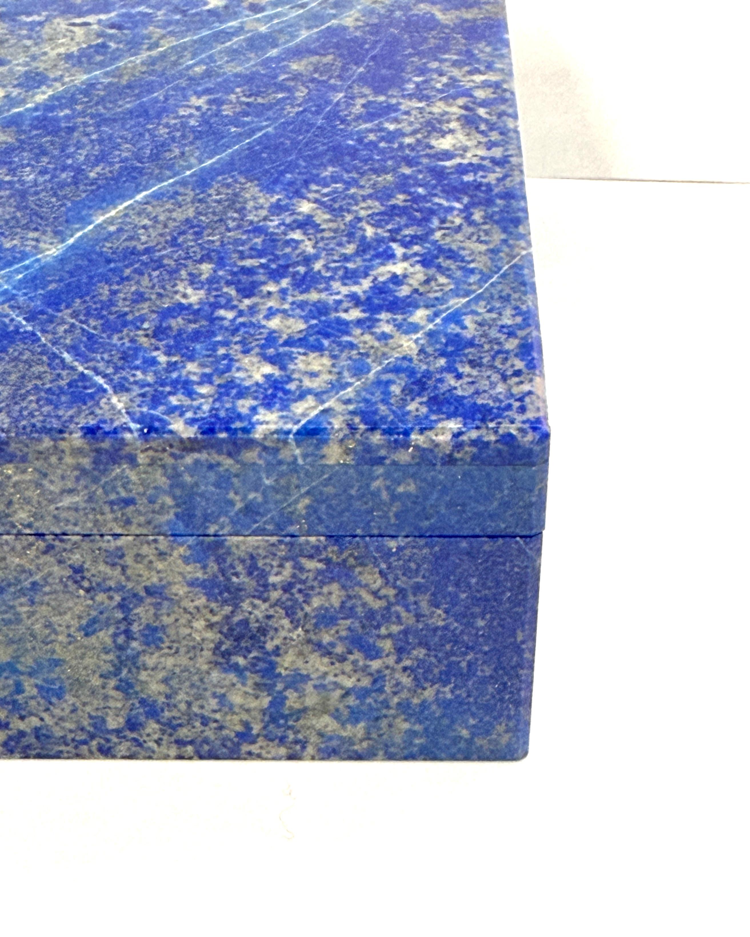Vintage Lapis Lazuli Box In Good Condition For Sale In Palm Springs, CA