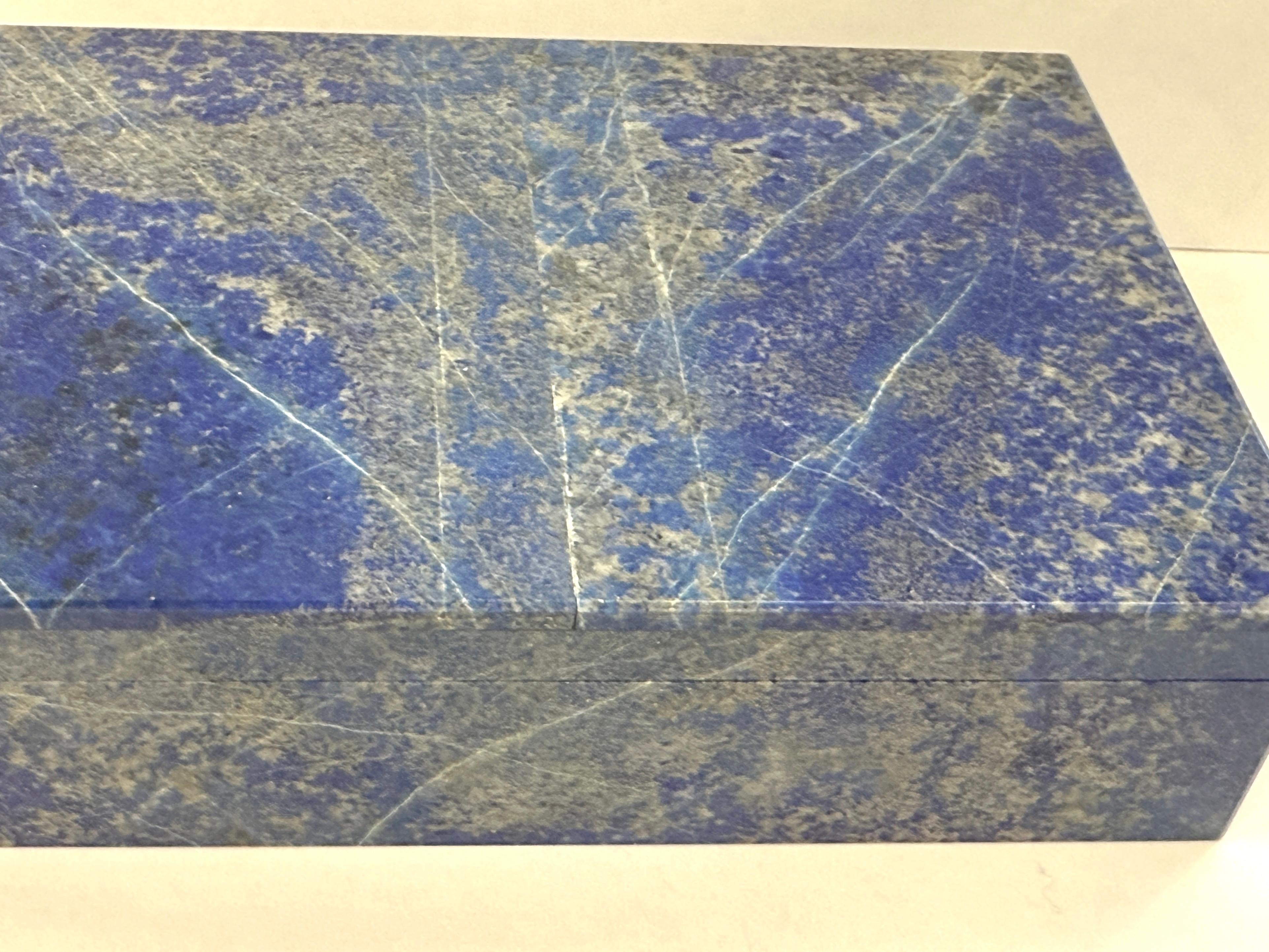 Mid-20th Century Vintage Lapis Lazuli Box For Sale