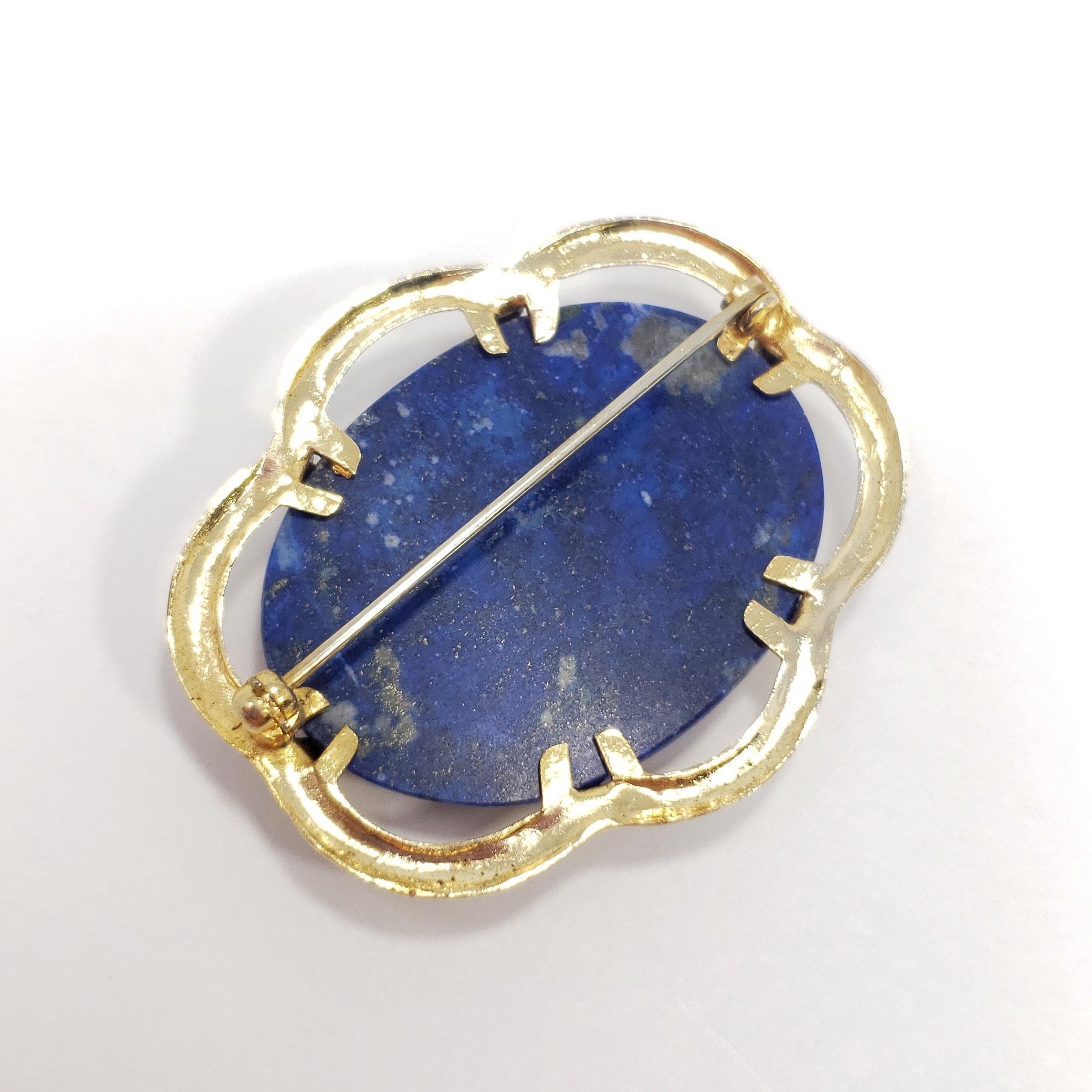 lapis lazuli brooch