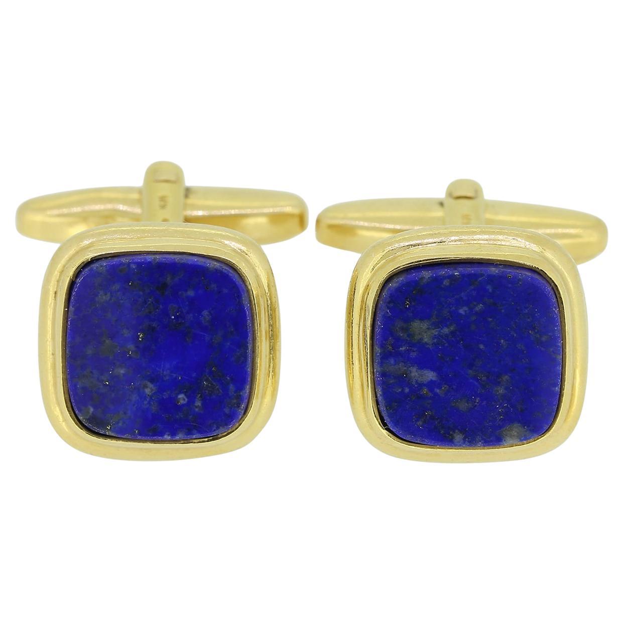 Vintage Lapis Lazuli Cufflinks For Sale