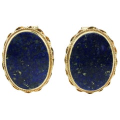 Vintage Lapis Lazuli Gold Cufflinks