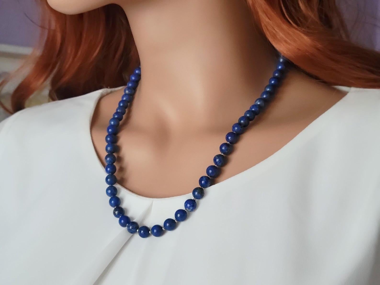 Bead Vintage Lapis Lazuli Necklace