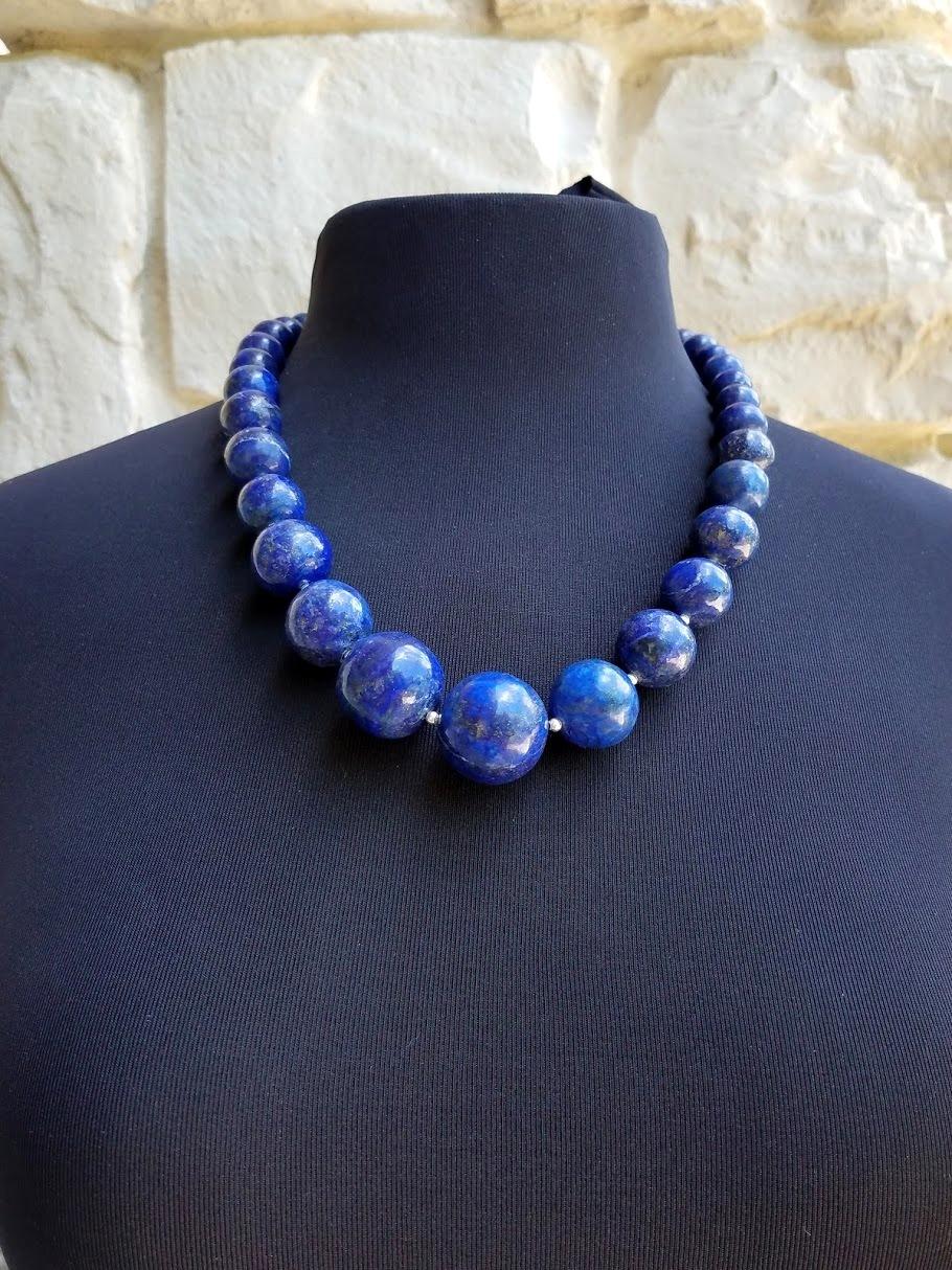 Halskette mit Lapislazuli Damen im Angebot