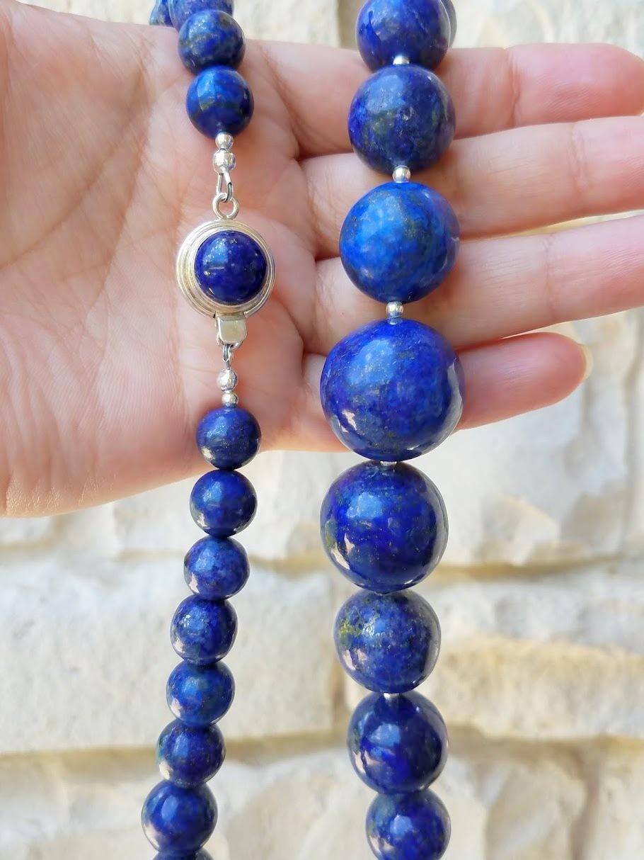 Halskette mit Lapislazuli im Angebot 2