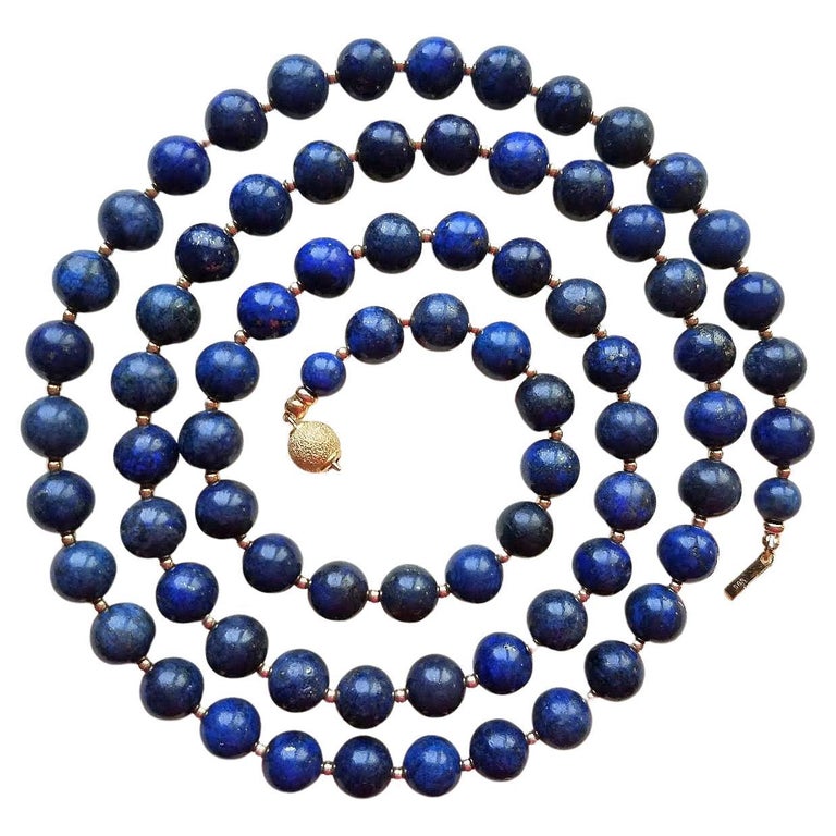 Vintage Lapis Lazuli Necklace For Sale