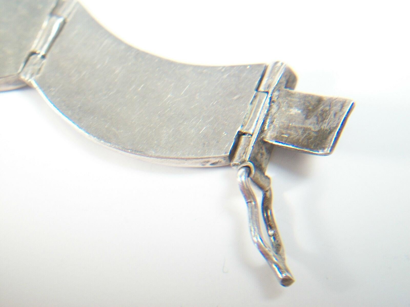 Vintage-Armband aus Lapislazuli und Silber, 980 Silber, Mexiko, Mitte des 20. Jahrhunderts im Angebot 5