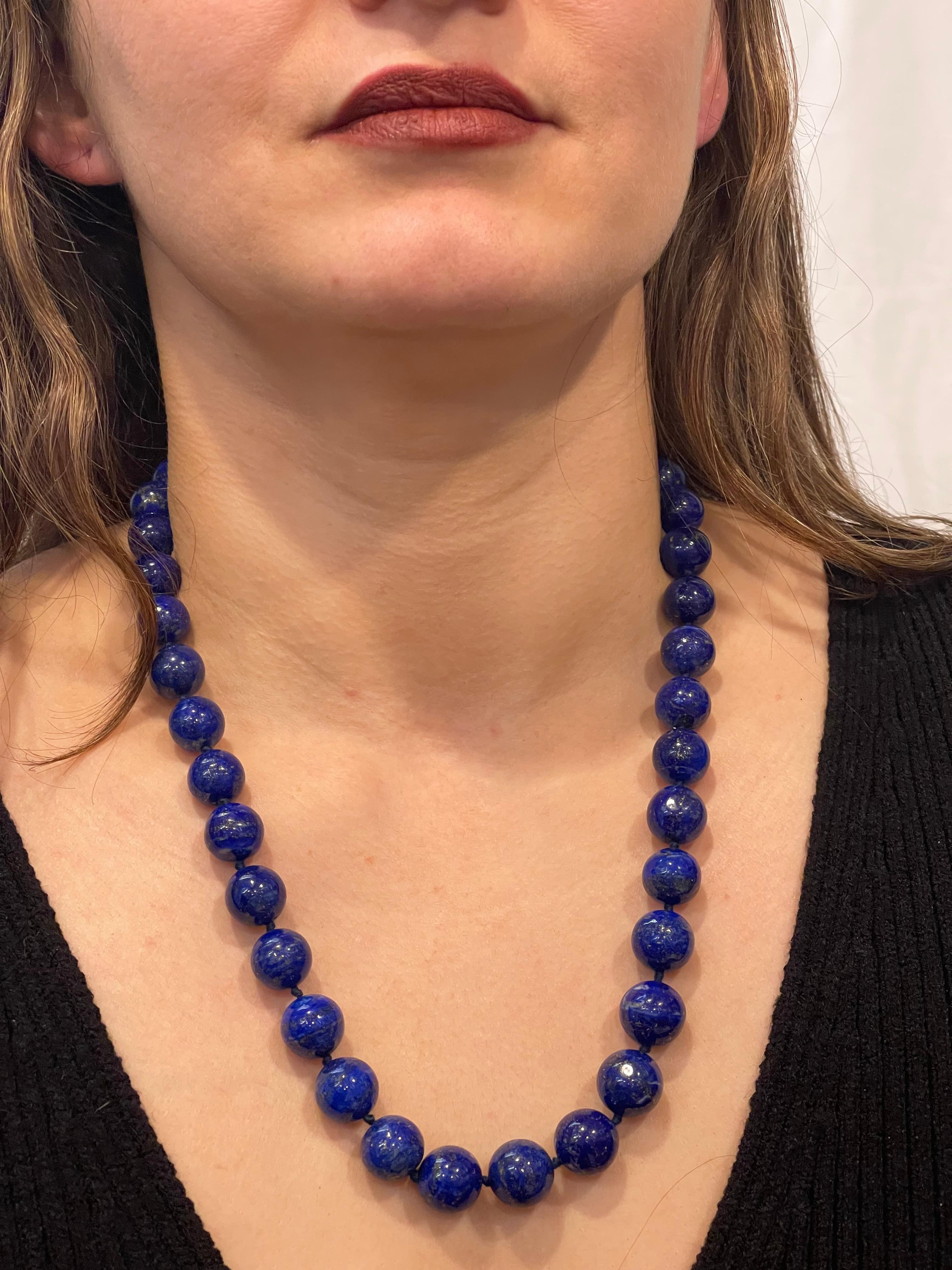 vintage lapis lazuli necklace