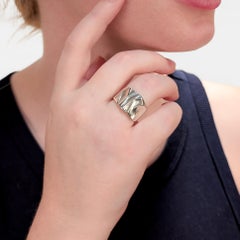 Vintage Lapponia Sterling Silver Modernist Ring