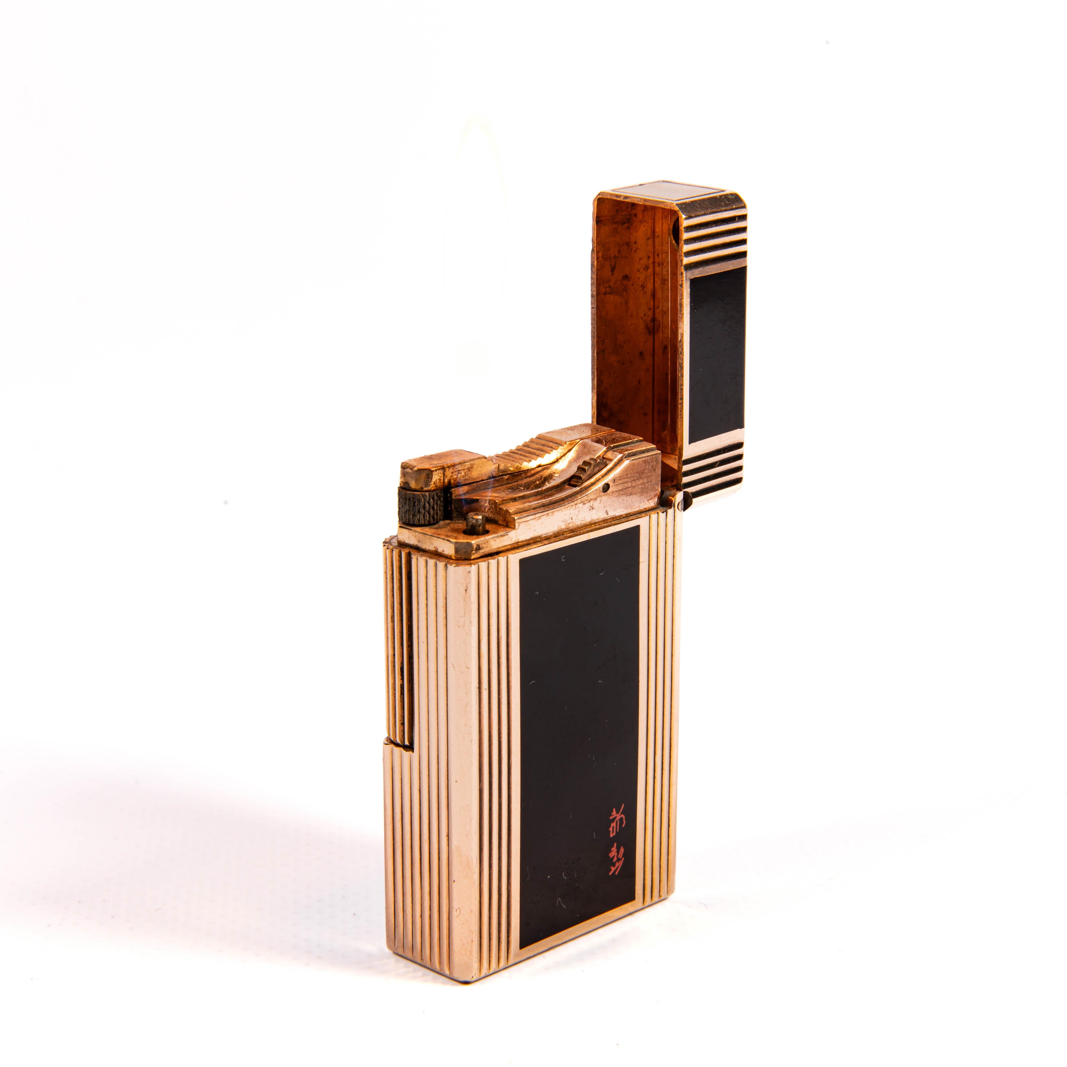 Vintage Laque de Chine S.T. DUPONT Ligne 1 BS Regular Lighter 1960s For Sale 3