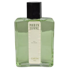 Botella de vidrio grande de 12" Vintage Caron París Perfume Tienda Expositor