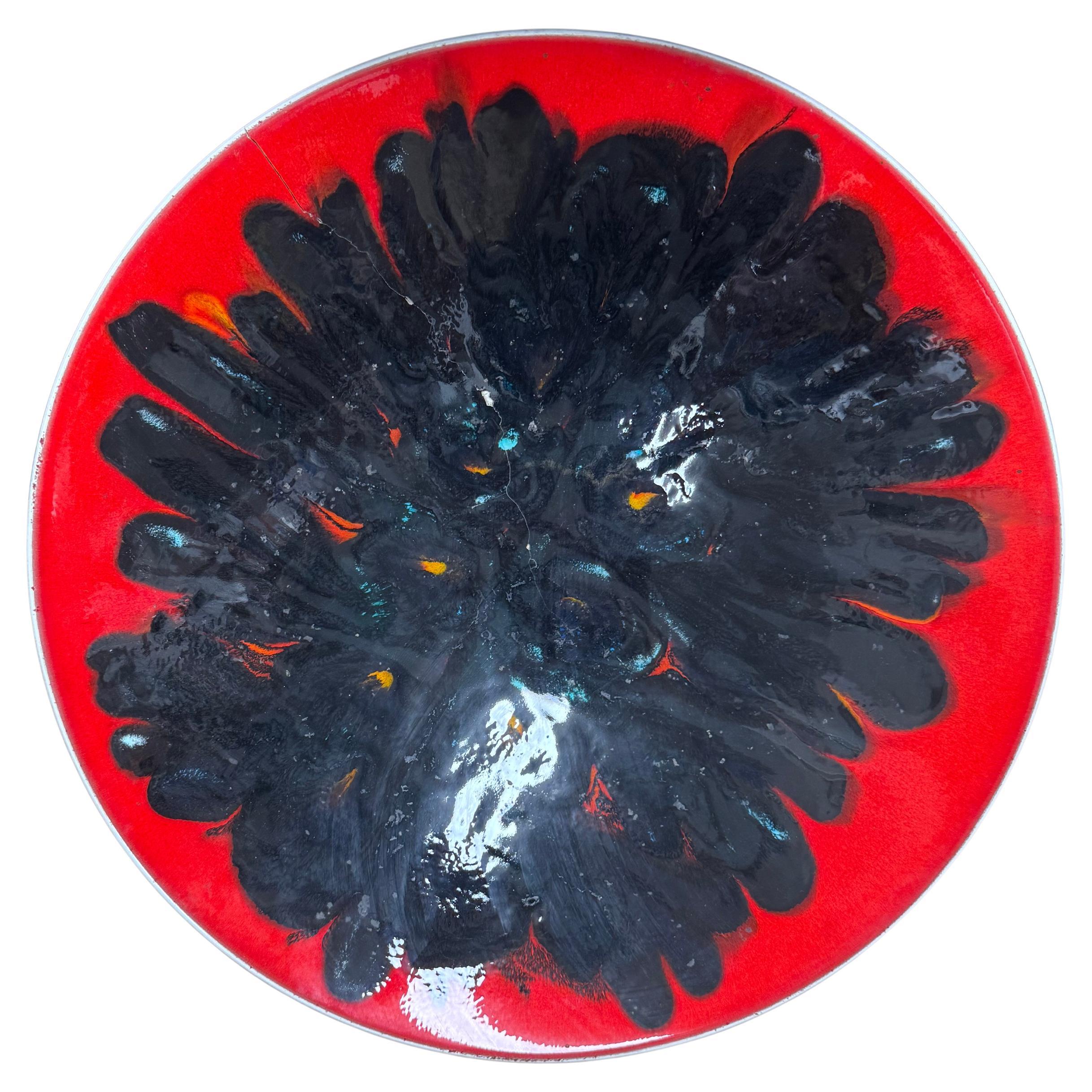 Vintage Large 13.5" Diameter Bowl by Poole Art Pottery , UK
