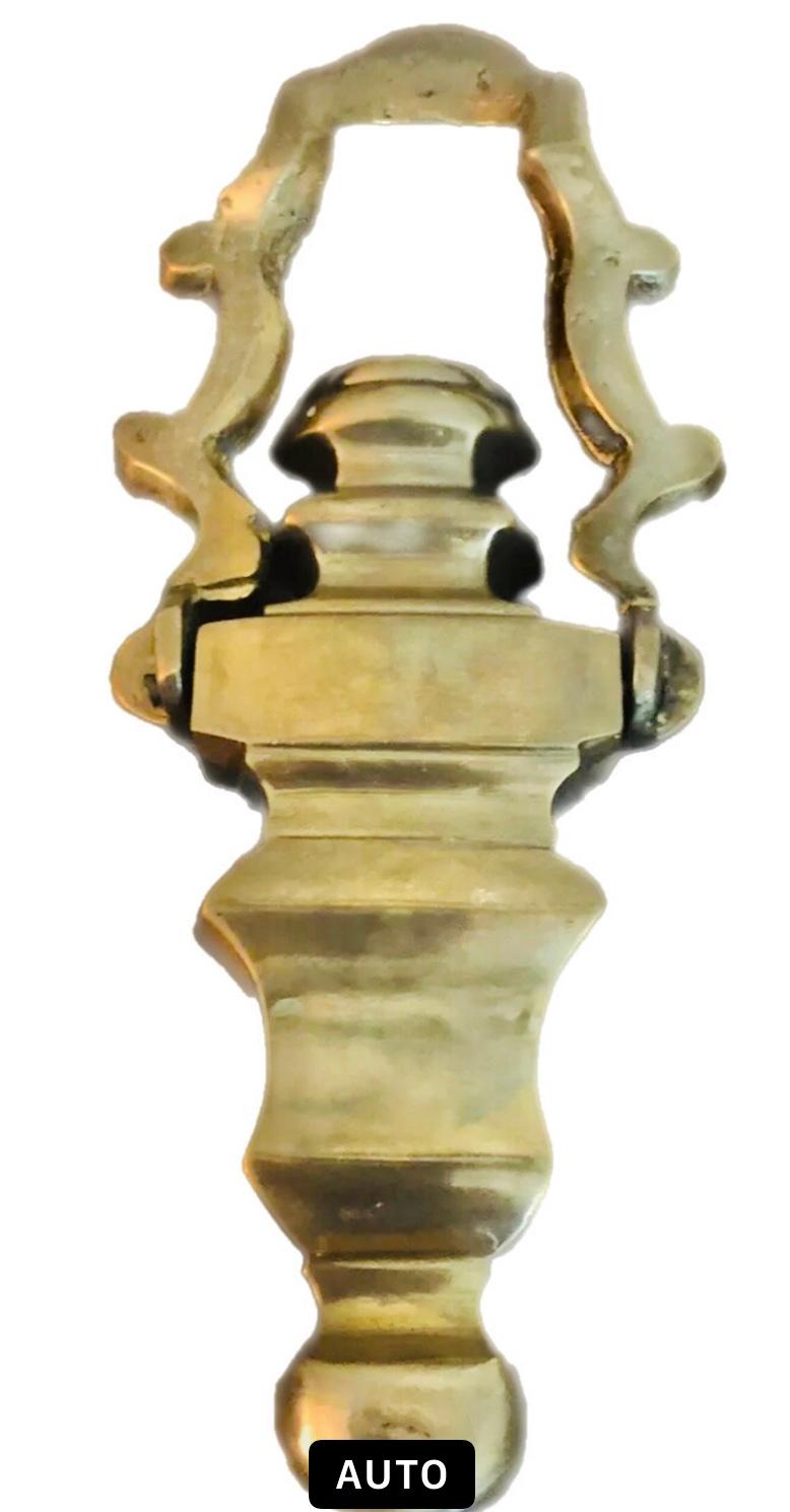 Vintage Large 70s Solid Brass Mid Century Modern Sculptural Door Knocker In Good Condition For Sale In St.Petersburg, FL
