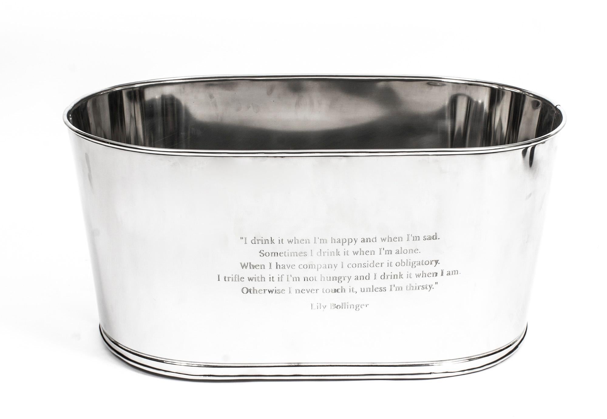 Vintage Large 8 Bottle Wine Champagne Cooler Ice Bucket 20th Century In Good Condition For Sale In London, GB