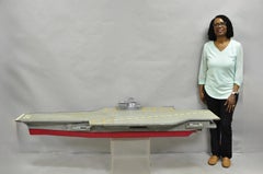 Modelo Militar Vintage Grande 84" USS Nimitz CVN-68 Aircraft Carrier Navy Military Ship 37