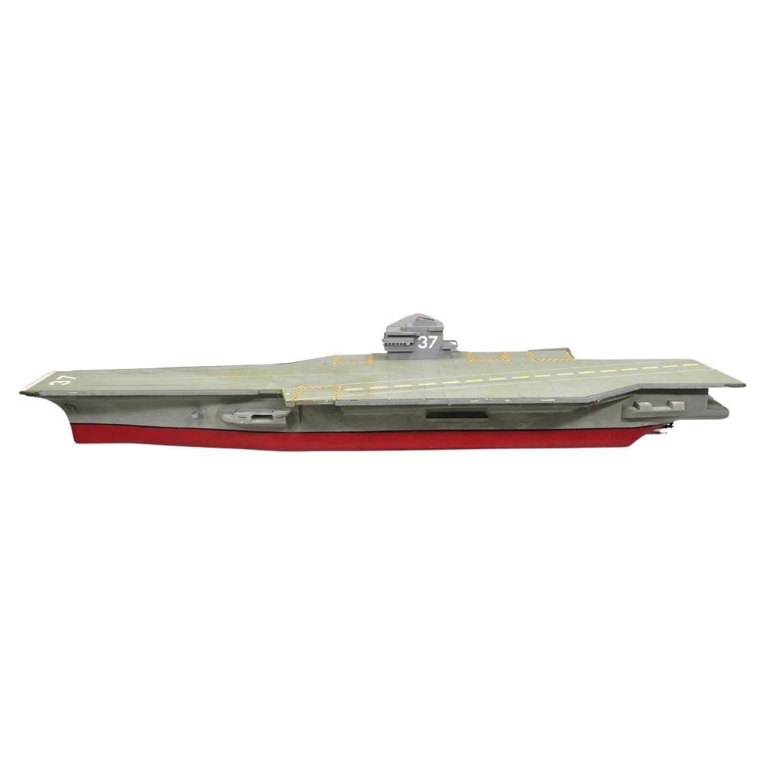 Vintage Large 84" USS Nimitz CVN-68 Aircraft Carrier Navy Military Model Ship 37 For Sale