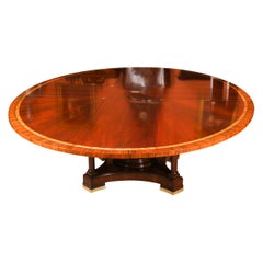 Vintage Large 9ft x 6ft3" Oval Flame Mahogany Jupe Dining Table 20esimo secolo