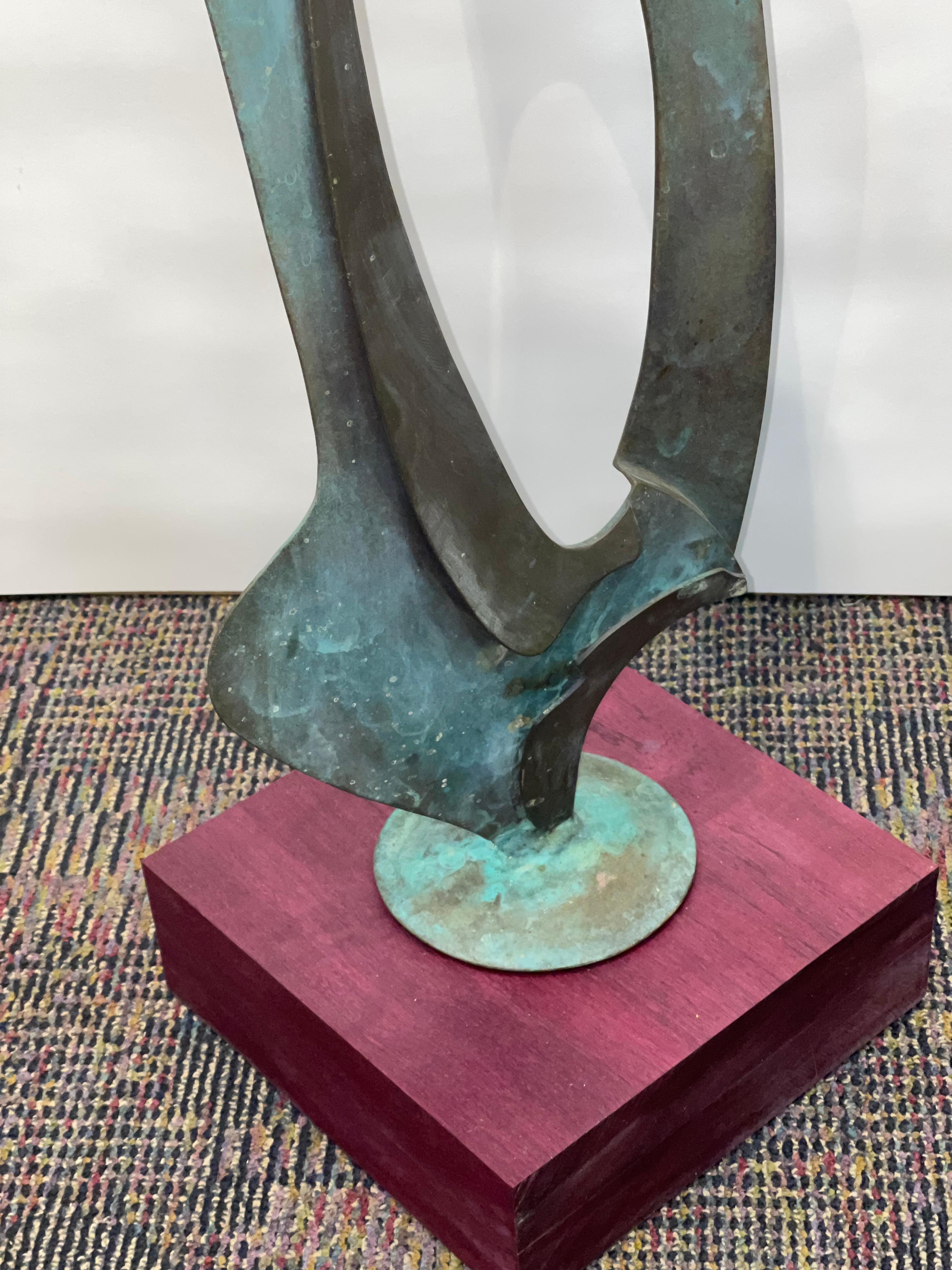 Vintage Large Abstract Bronze For Sale 5
