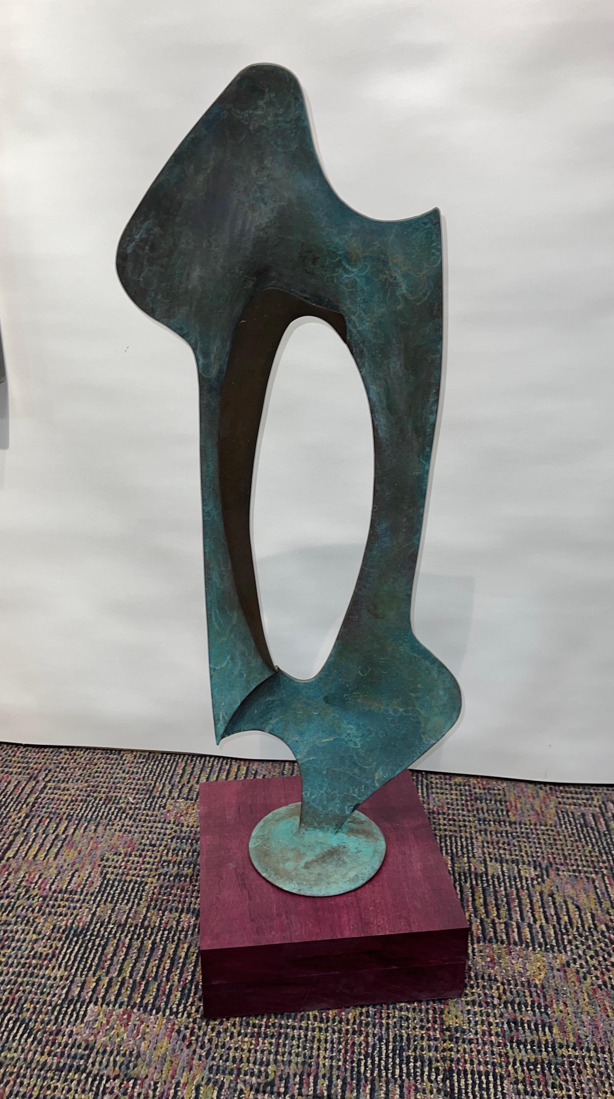 Hand-Crafted Vintage Large Abstract Bronze For Sale
