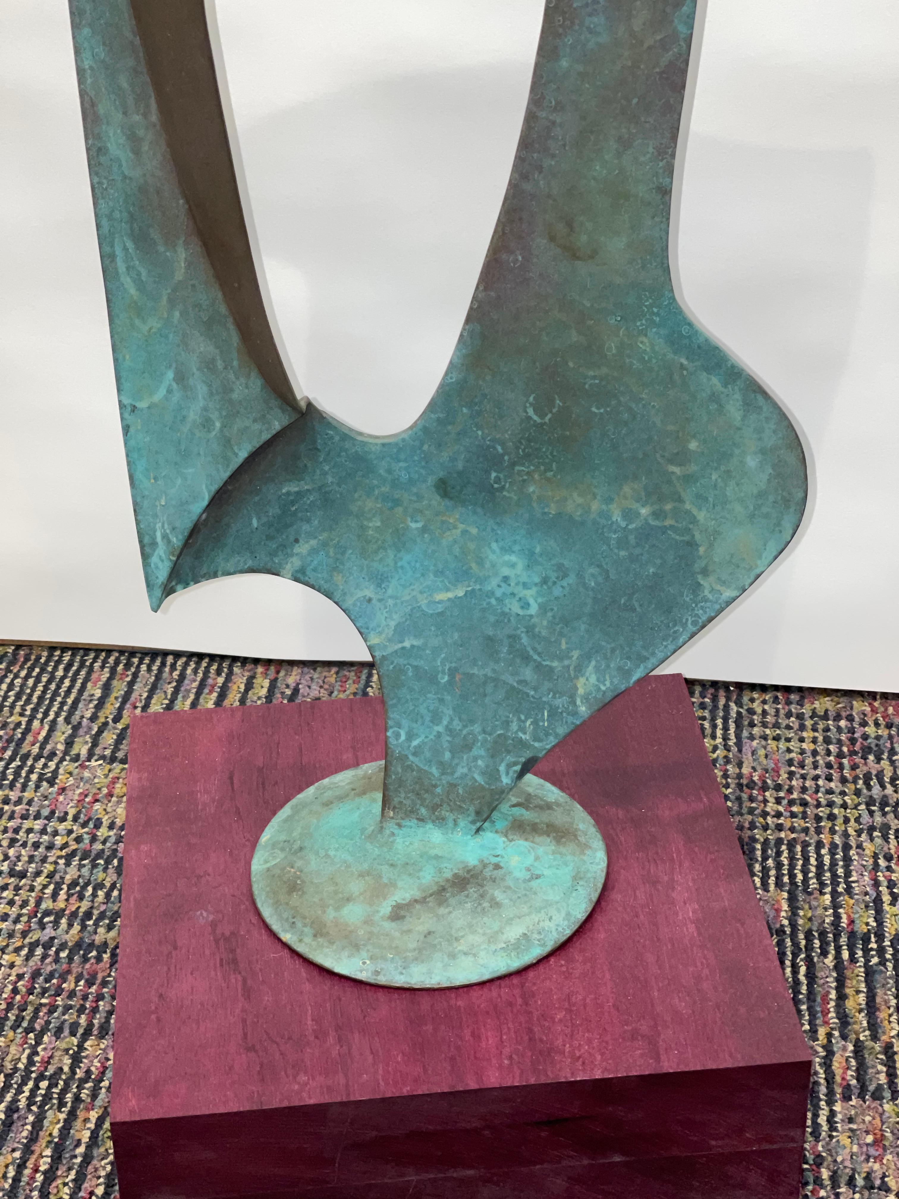 Vintage Large Abstract Bronze In Good Condition For Sale In Palm Springs, CA