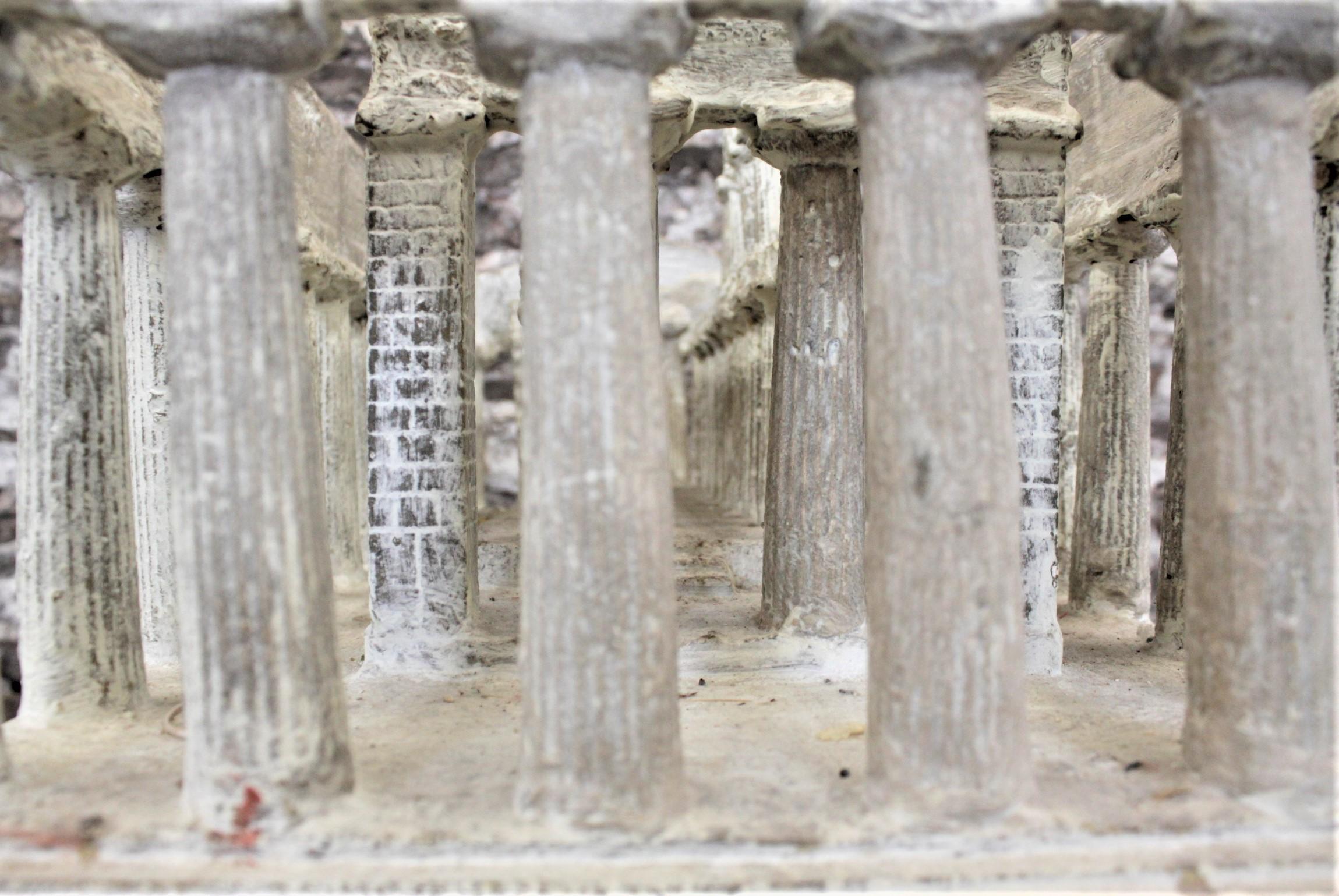 Vintage Large Ancient Greek Temple Ruins Architectural Model or Sculpture 4
