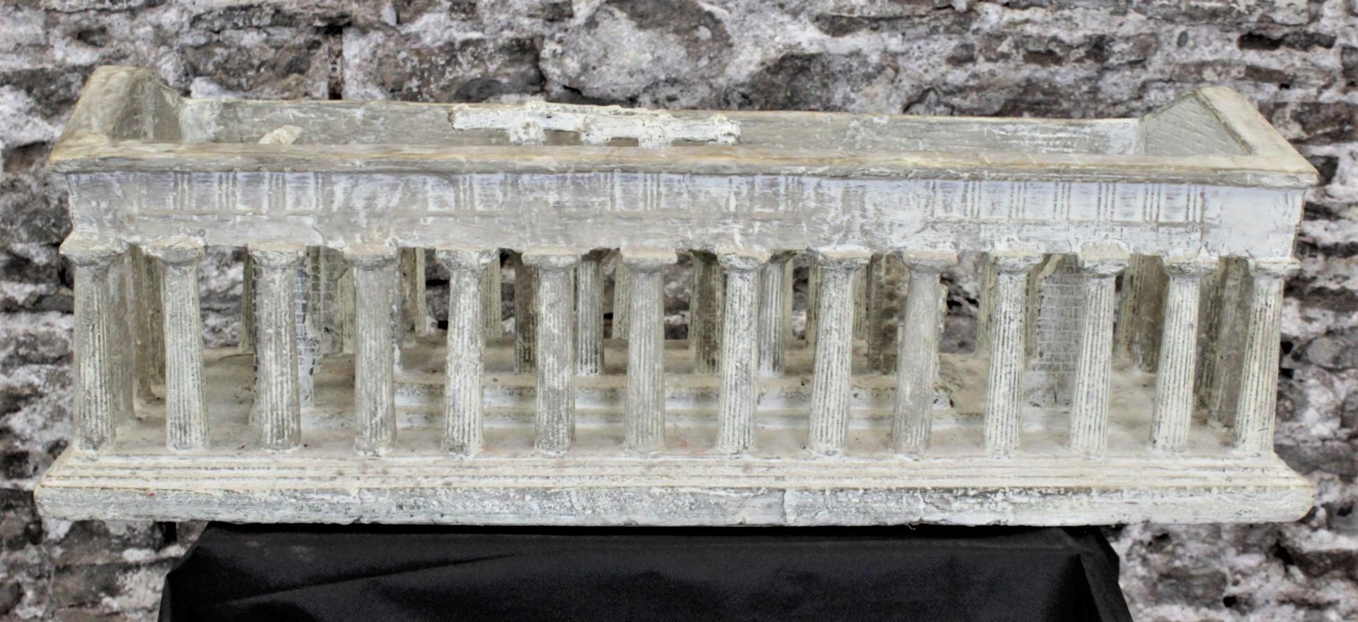 Italian Vintage Large Ancient Greek Temple Ruins Architectural Model or Sculpture