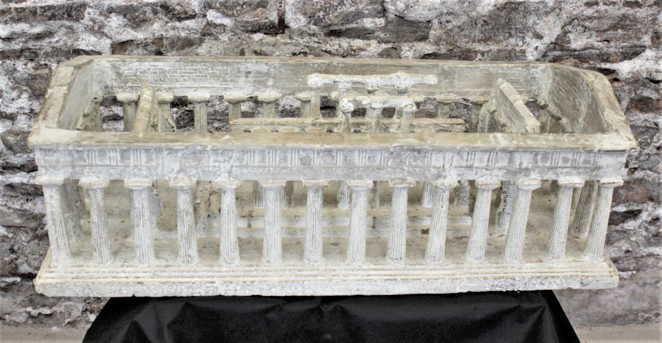20th Century Vintage Large Ancient Greek Temple Ruins Architectural Model or Sculpture