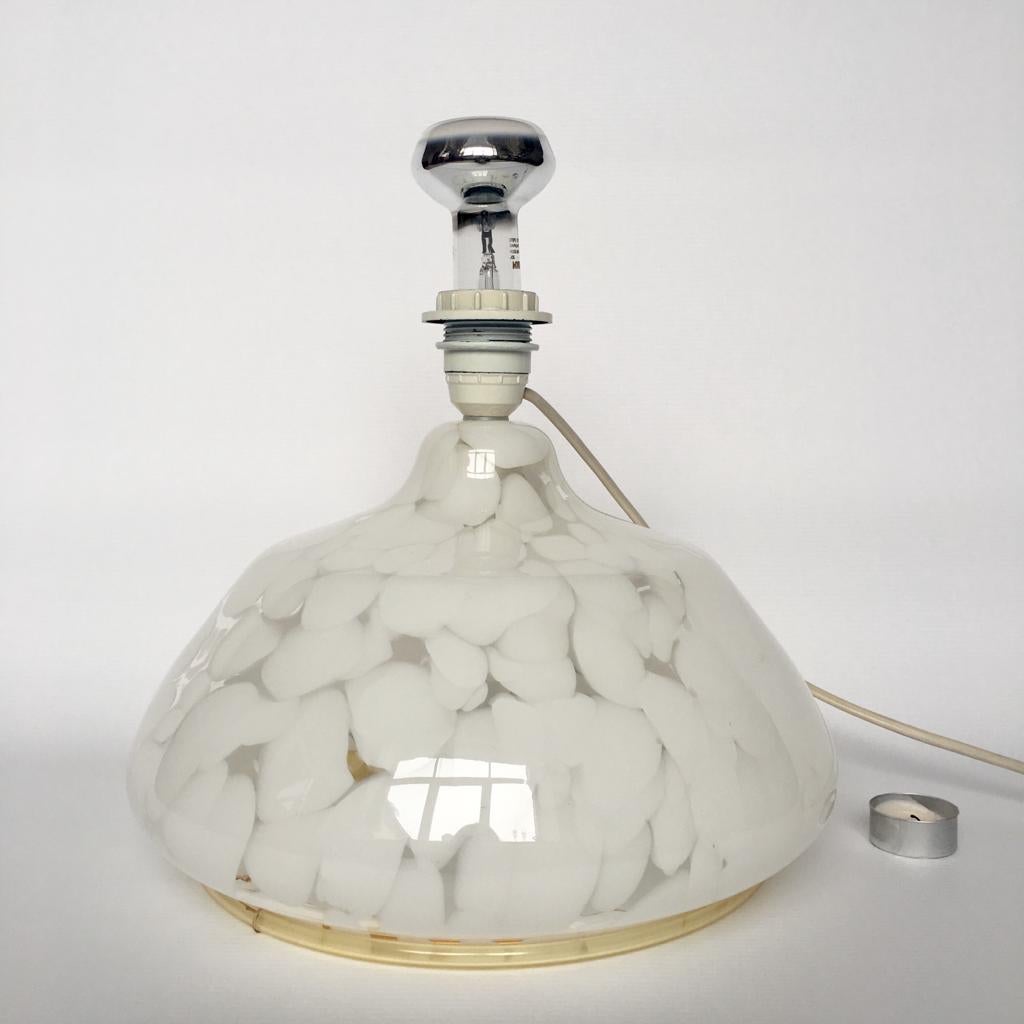 Vintage Large Art Glass Table Lamp with Luminous Base In Good Condition For Sale In Riga, Latvia