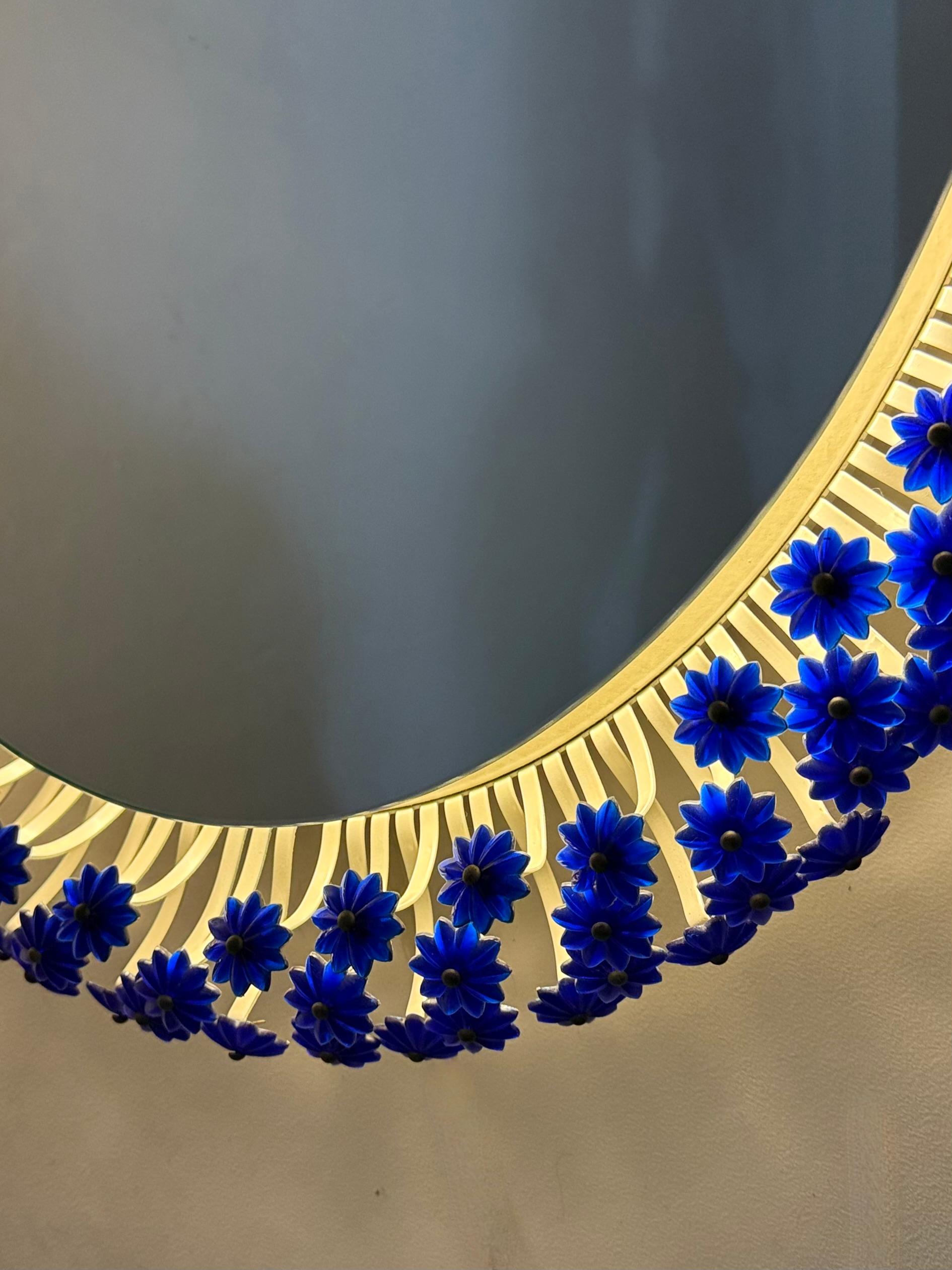 Specchio retroilluminato vintage di Emil Stejnar per Rupert Nikoll 1950s in vendita 5