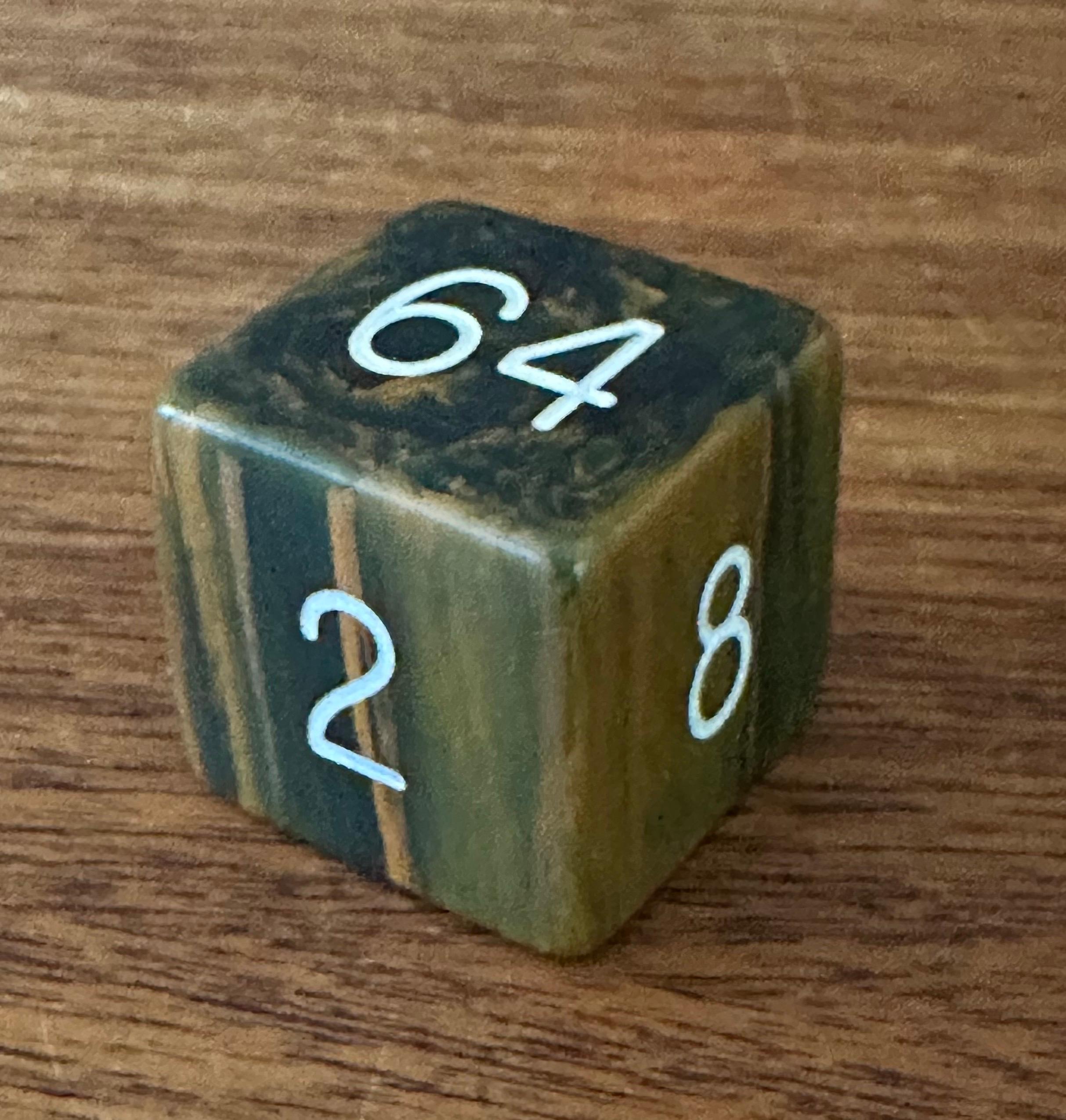 Vintage Large Bakelite Backgammon Doubling Cube - Rare 5