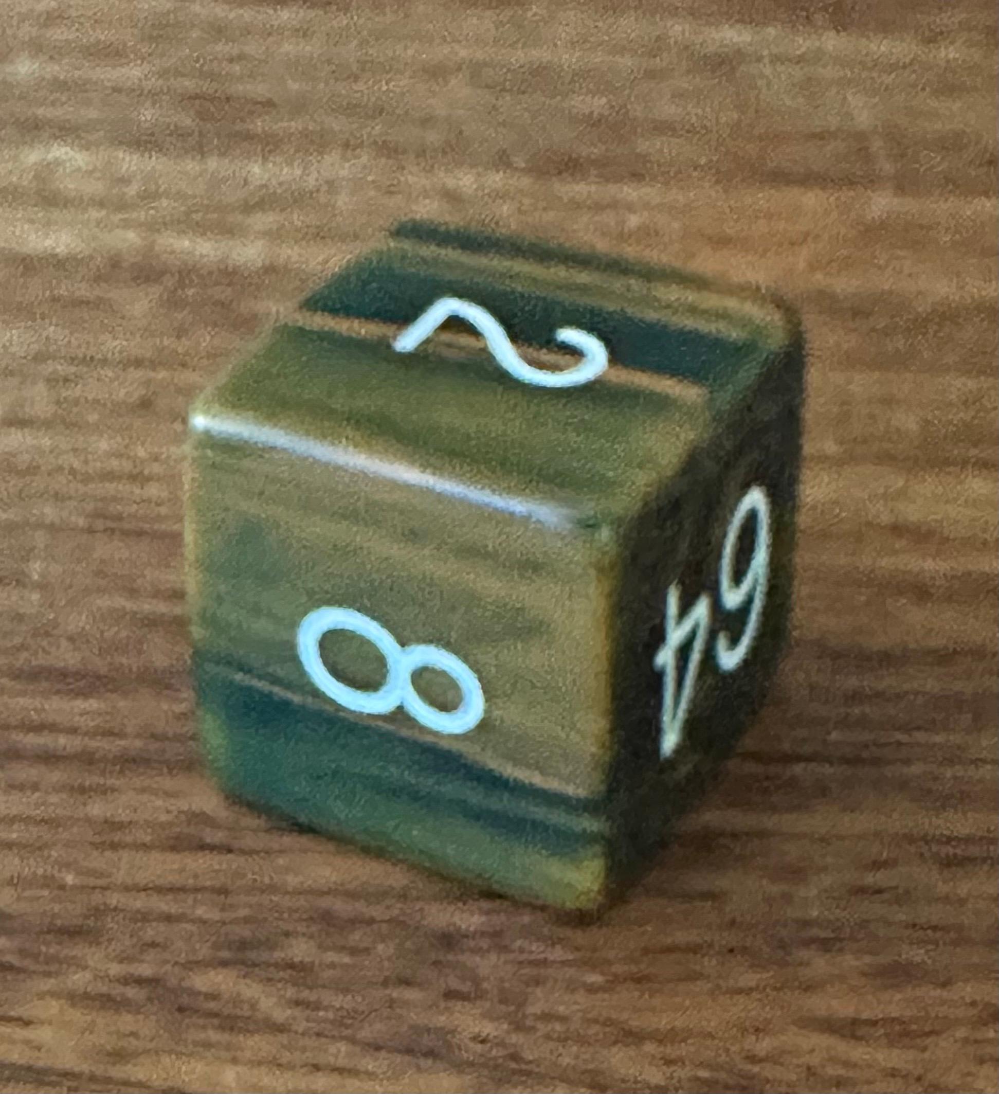 Vintage Large Bakelite Backgammon Doubling Cube - Rare 2