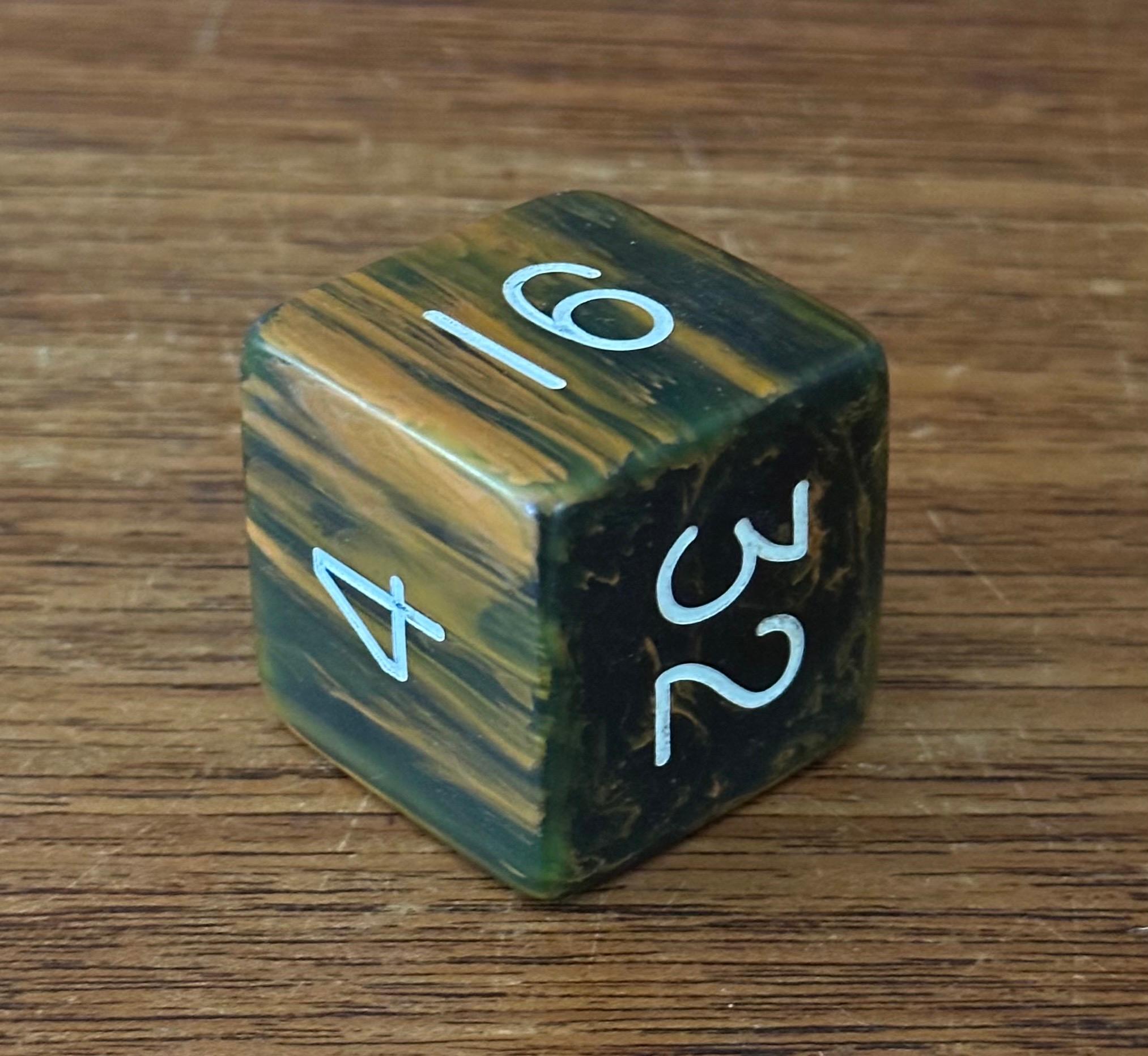 Vintage Large Bakelite Backgammon Doubling Cube - Rare 3