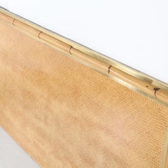 Großes Vintage-Bett aus Bambus und Messing