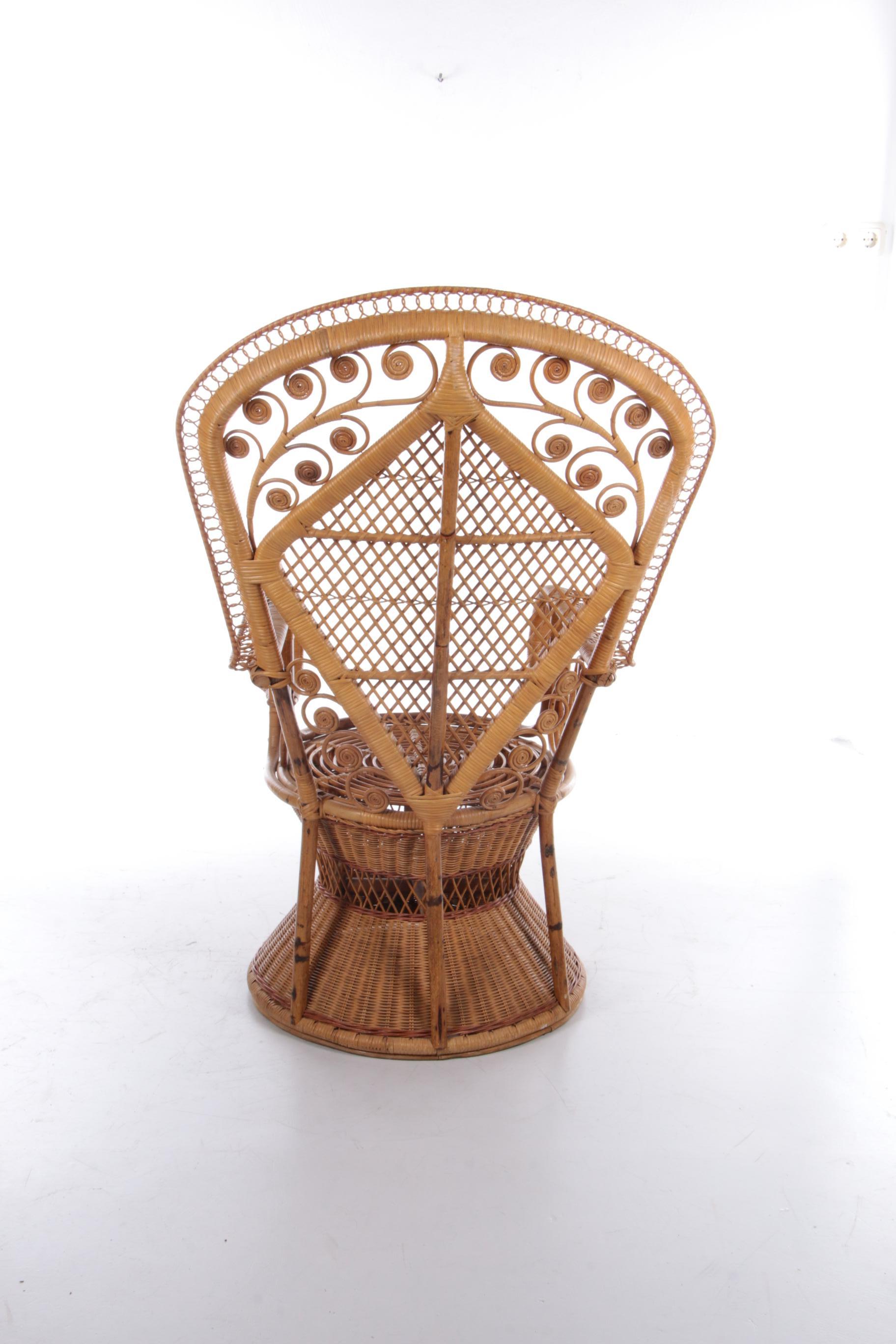Vintage Large Bamboo Chair 1960s France In Good Condition In Oostrum-Venray, NL
