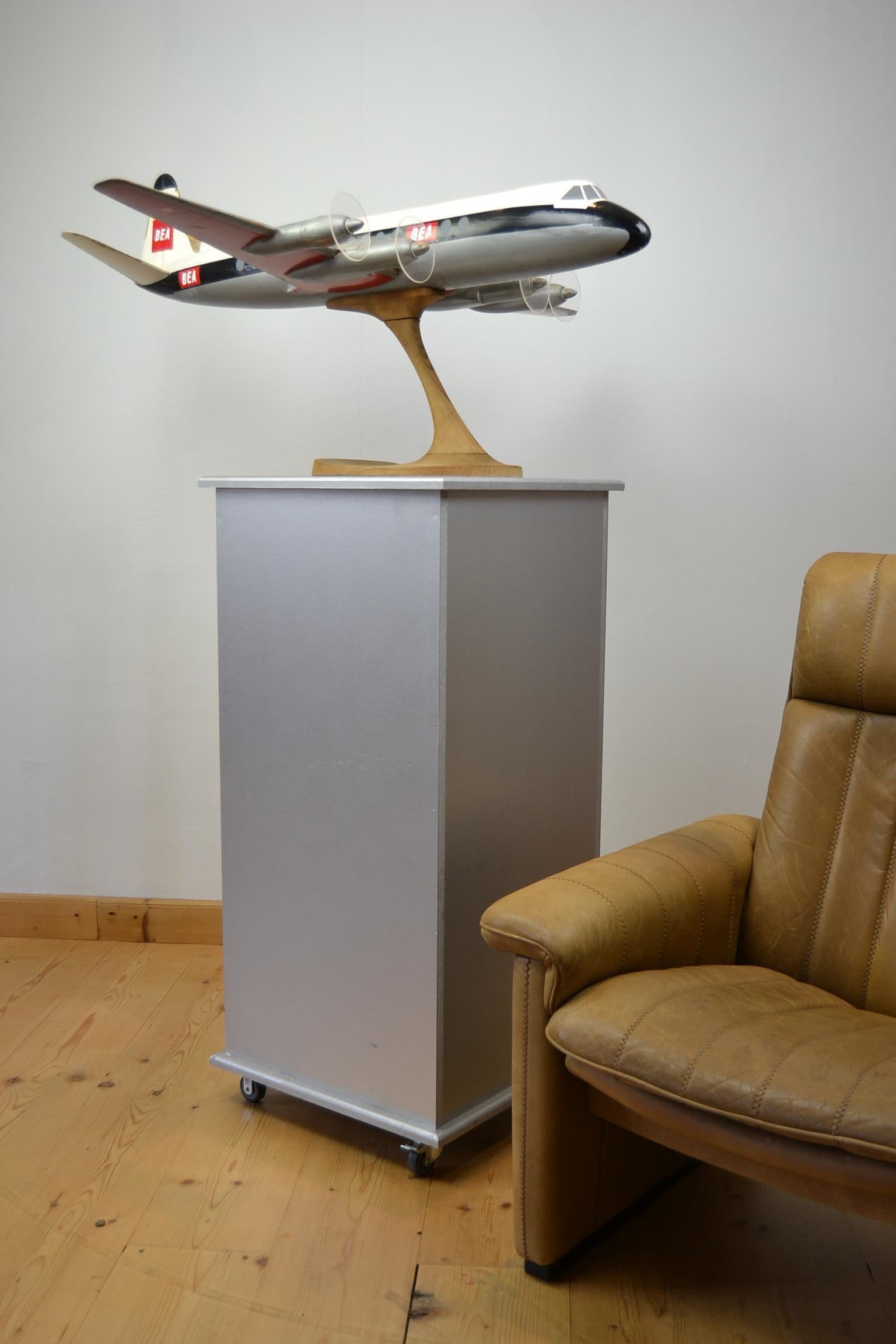 Vintage Large BEA Wooden Aeroplane Display, British European Airways, 1950s 9