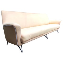 Vintage Large Beige Sofa attr. to Ico Parisi, Italy
