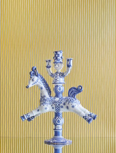 Großer Bjørn Wiinblad "Rytterstage" Keramik-Kerzenleuchter, Dänemark, 1960