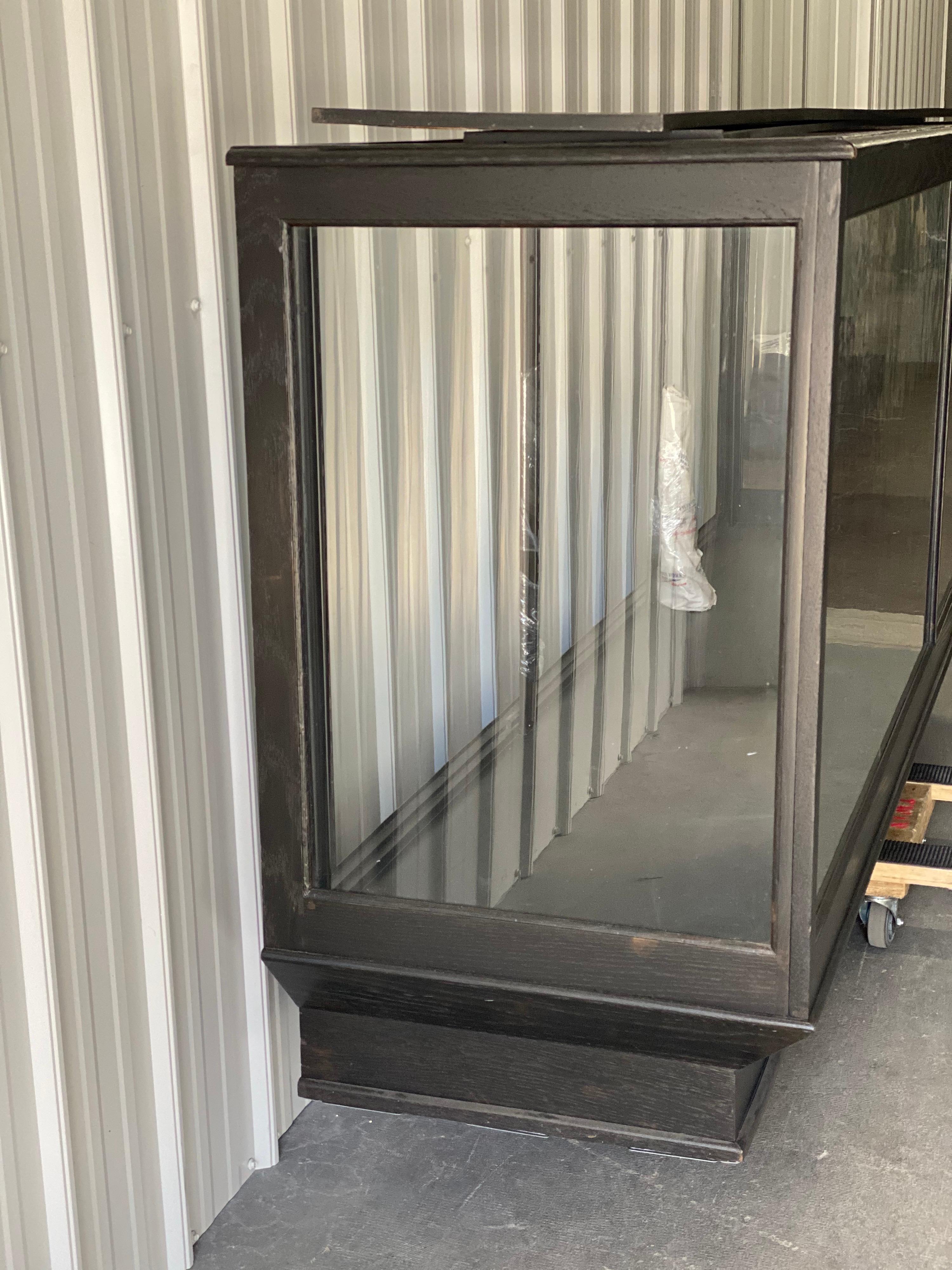 large glass display case