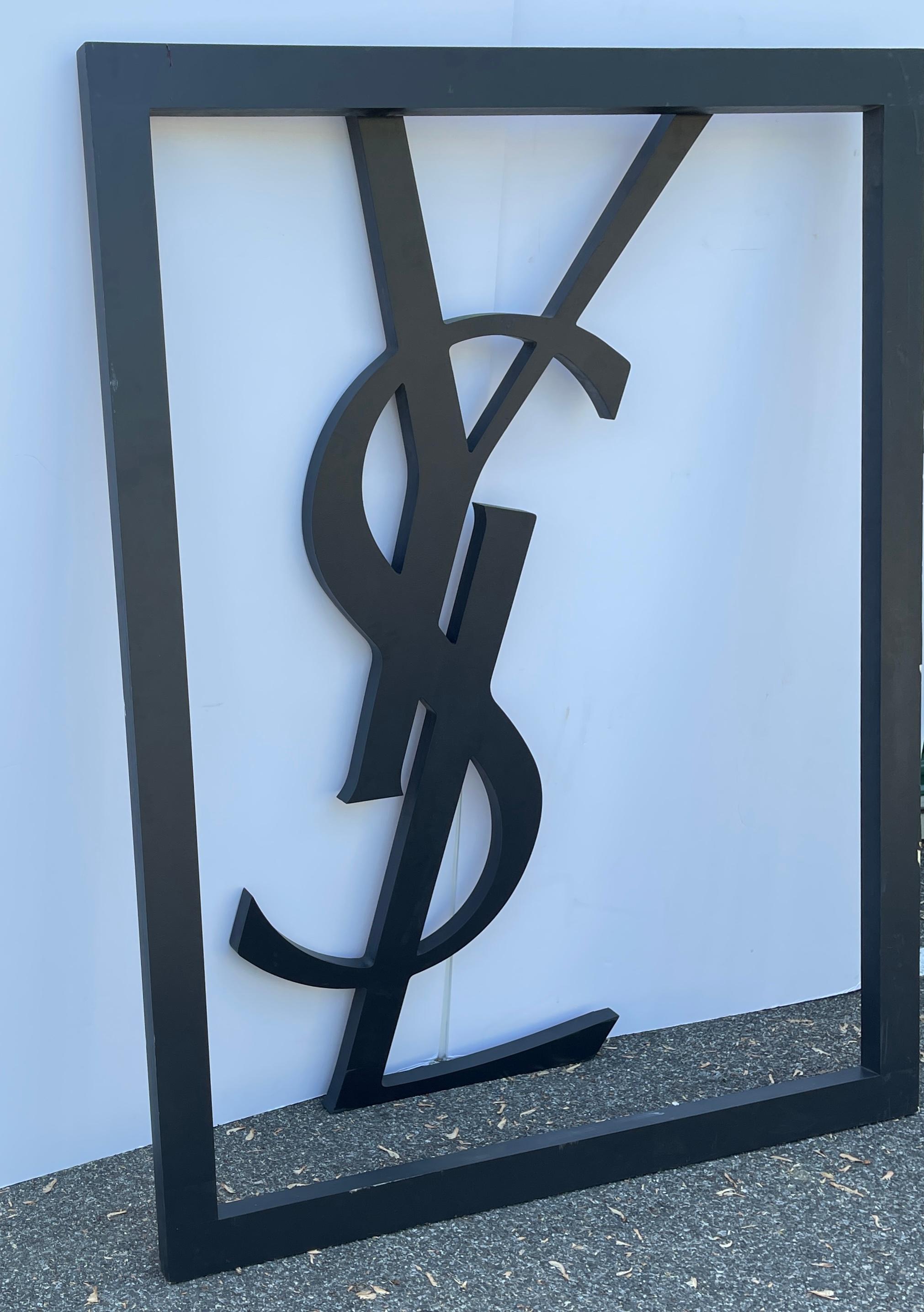 Large Yves St. Laurent Standing Logo Advertisement Decor