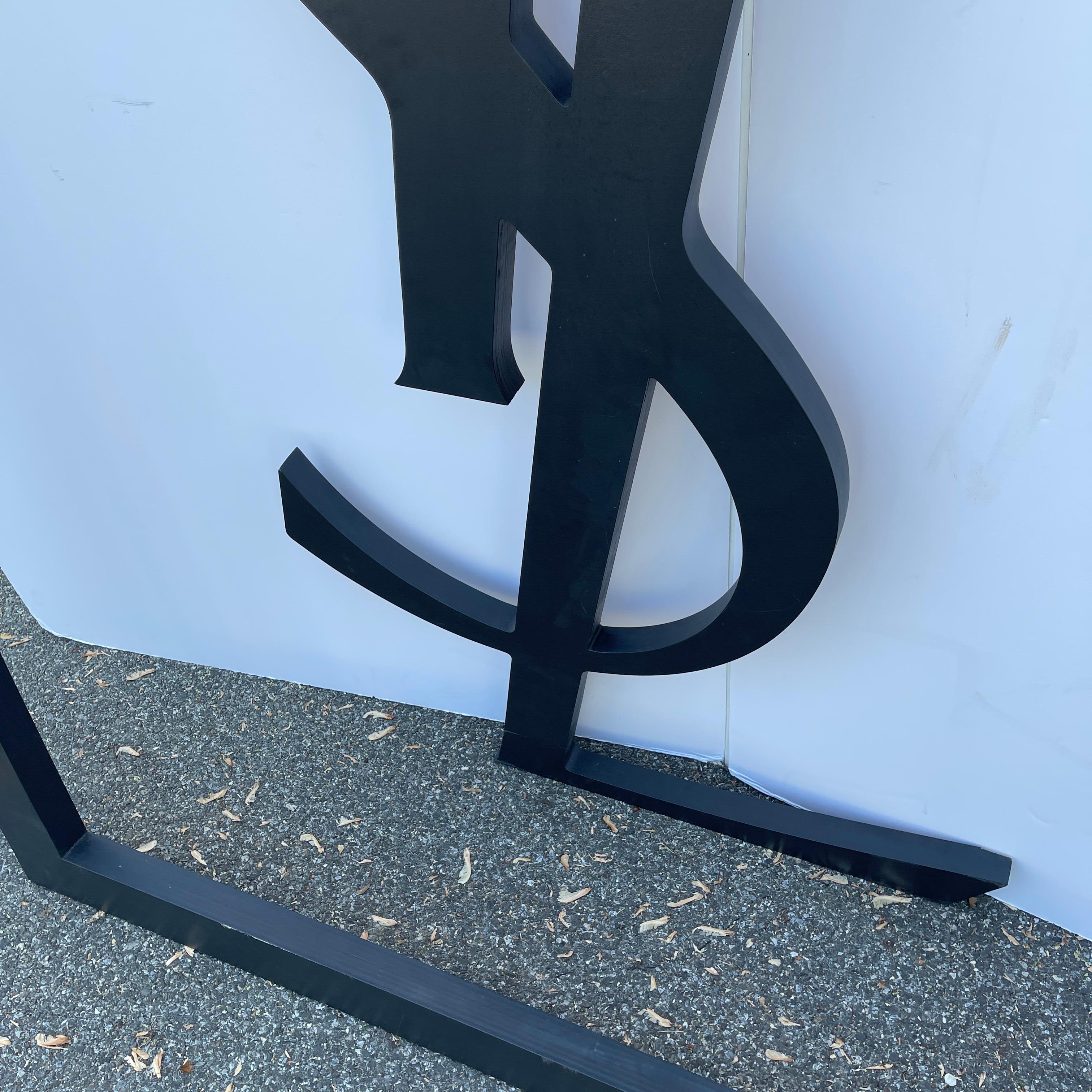 Large Yves St. Laurent Standing Logo Advertisement Decor In Good Condition In Haddonfield, NJ