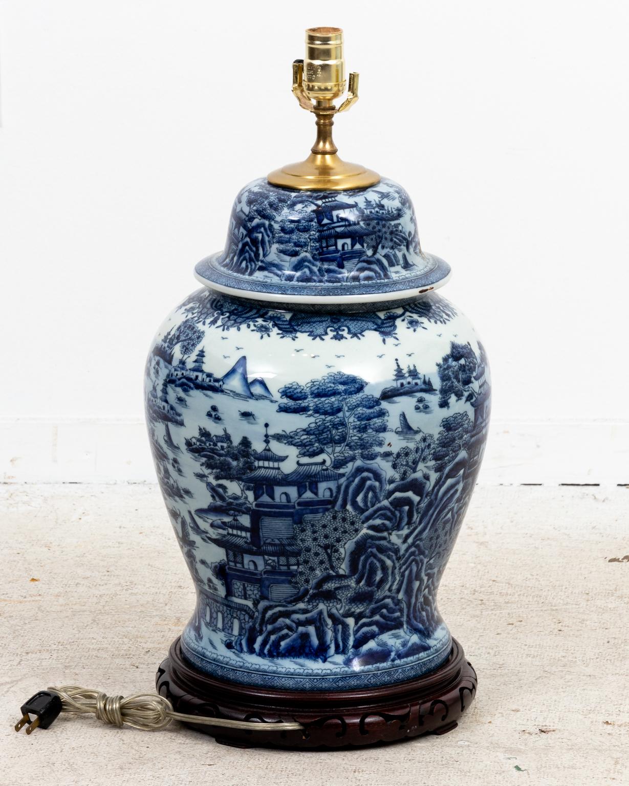 Antique ginger jar lamps sale