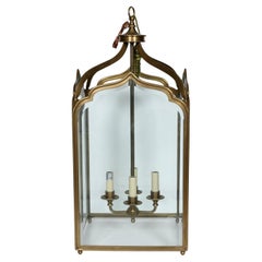 Vintage Large Brass English Square Lantern
