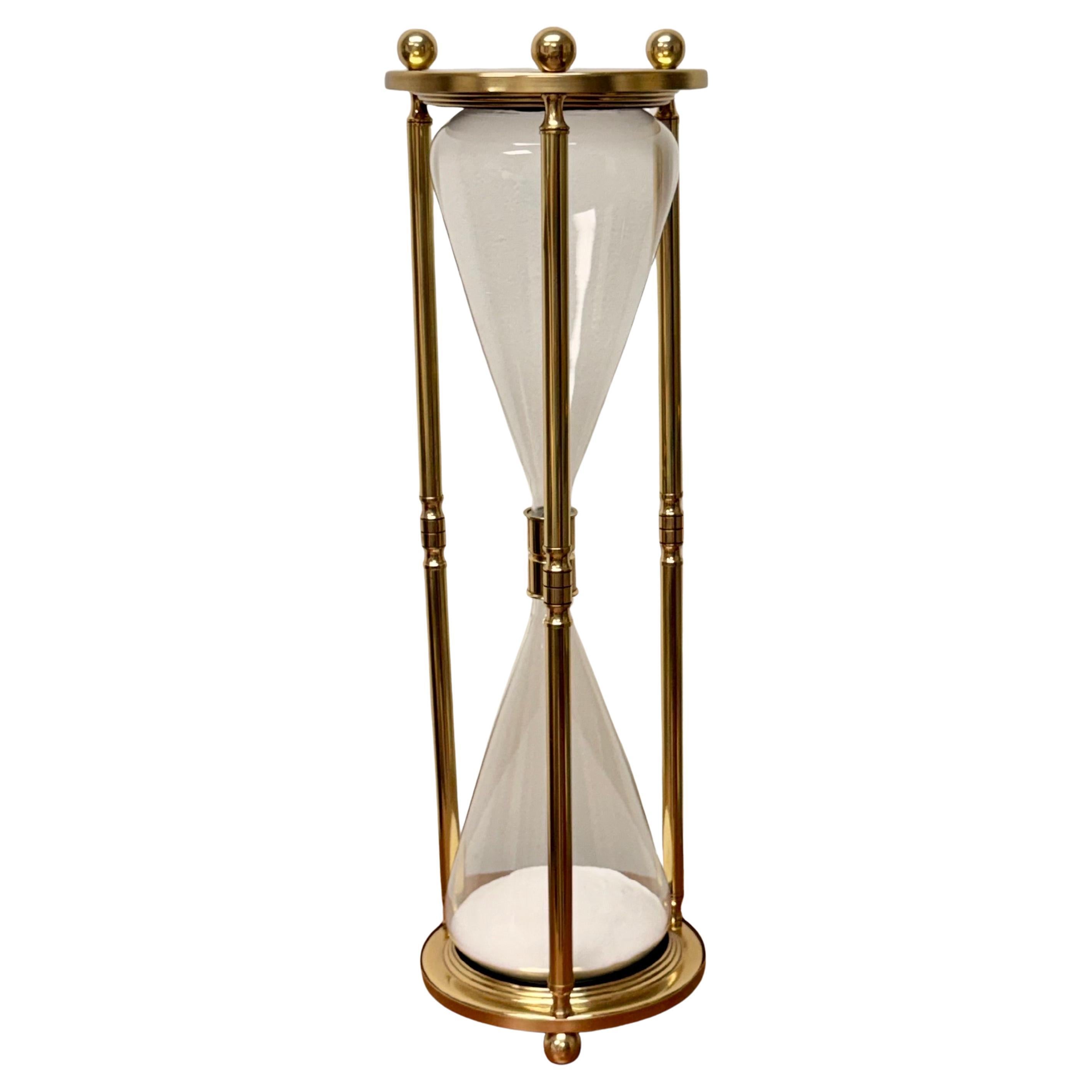 Vintage Large Brass Hour Glass, Antique Home Decor, Unique Design