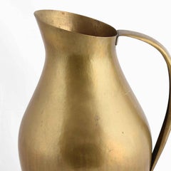 Vintage Large Brass Pitcher/Vase with Handles by Hayno Focken, Germany, 1930s
